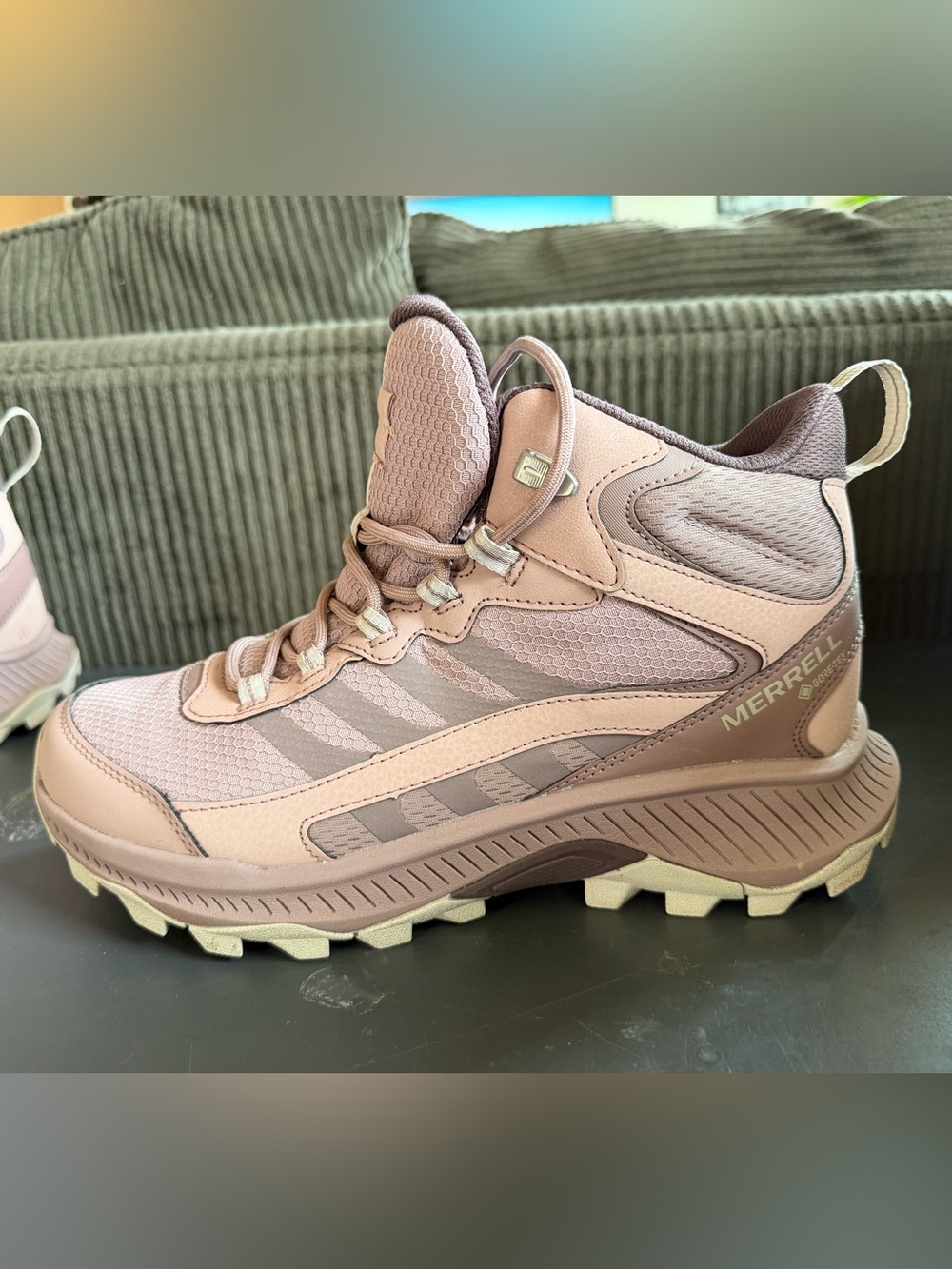 Merrell Women's Dusty Pink Lace-Up Hiking Boots